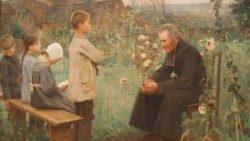 Once entrusted to priests, catechesis is now becoming more and more the responsibility of the laity. (Image: "The Catechism Lesson" by  Jules-Alexis Muenier, 1890)
