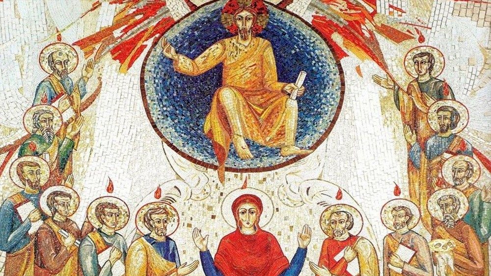Mozaika od Marka Rupnika v kaplnke Redemptoris Mater vo Vatikáne