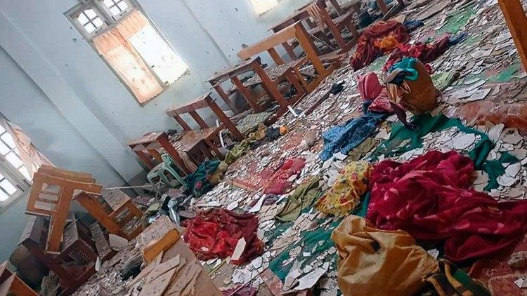 緬甸遭襲擊的聖堂