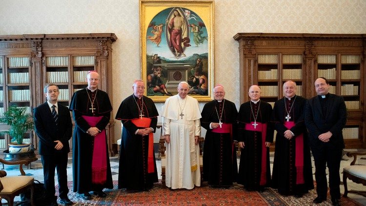 Čelnova stáleho výboru COMECE u pápeža Františka 11. júna 2021 
