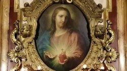 Sagrado Coração de Jesus, de Pompeo Batoni, Igreja do Gesù em Roma