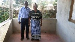Catechist Manuel Kapattiwa with his wife at Anchilo in Mozambique. 