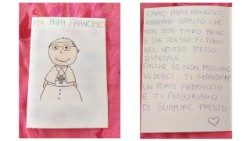 Diesen Brief schrieb ein Kind im letzten Sommer an den Papst, als er in der Gemelli-Klinik operiert wurde