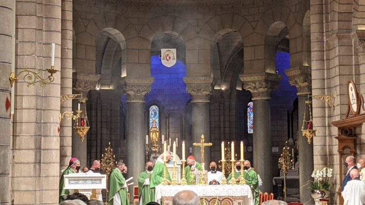 Le cardinal Parolin, Secrétaire d’État du Saint-Siège, lors de la messe célébrée en la cathédrale de Monaco, le 18 juillet 2021.