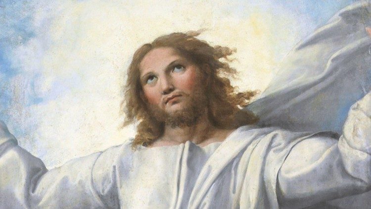 O rosto do Cristo Transfigurado pintado por Rafael