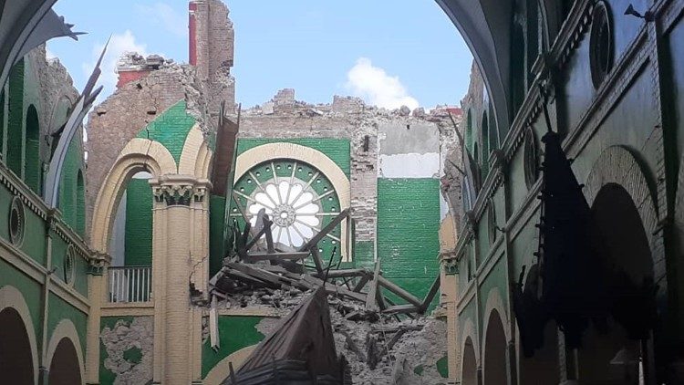 Le 18 août 2021, une église détruite par le tremblement de terre.