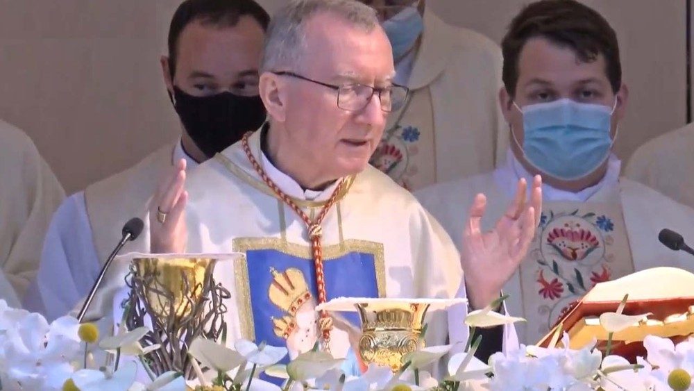 Kardinál Pietro Parolin slávil svätú omšu v slovinskom Brezje, 31. augusta 2021
