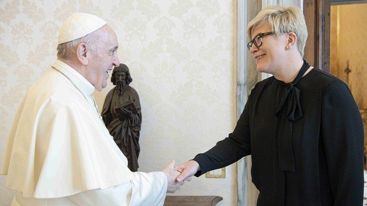 Папа Франциск на встрече с премьер-министром Литовской Республики