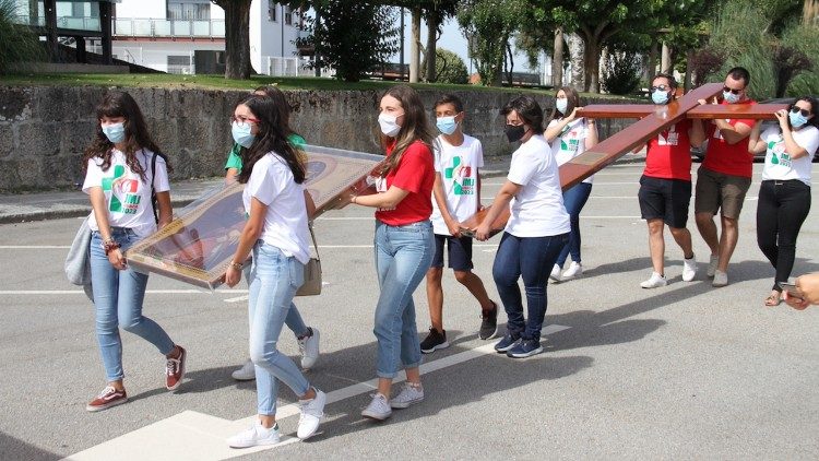 The World Youth Day symbols were carried in procession in Spain earlier in September
