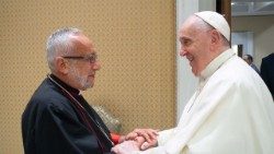 The Patriarch with Pope Francis