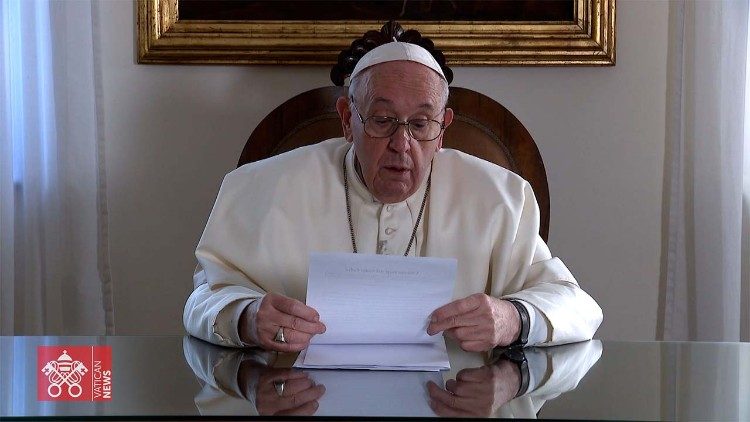 Imagen de archivo: videomensaje del Papa Francisco.