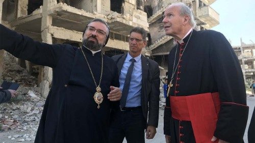 Archivbild aus dem Jahr 2021: Kardinal Schönborn in Syrien 
