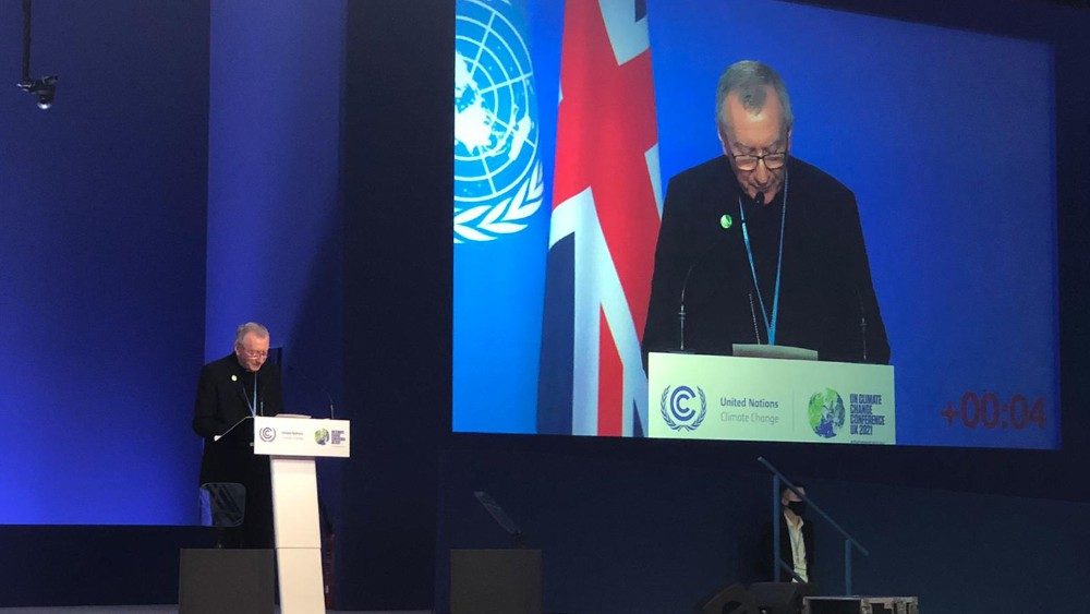 Kardinál Parolin v mene Svätej stolice vystúpil na COP26 v Glasgowe (2. nov. 2021)