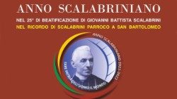 Un'immagine del beato Giovanni Battista Scalabrini nella locandina per l'Anno Scalabriniano