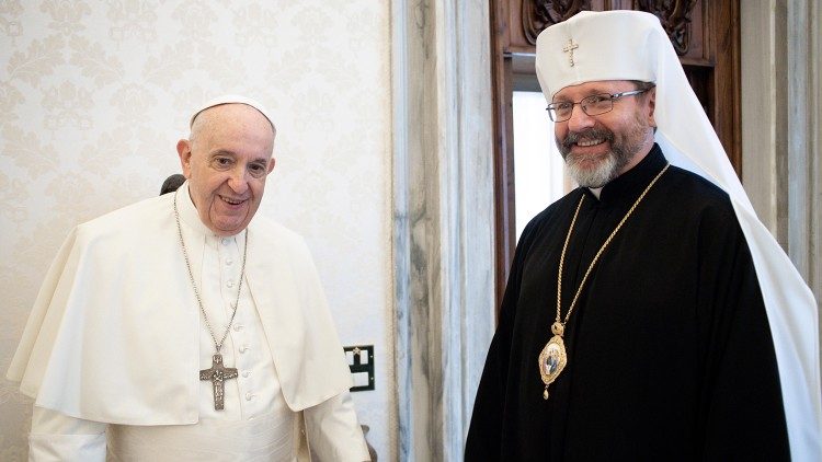 ĐTC Phanxicô và Đức Tổng giám mục trưởng Sviatoslav Shevchuk, lãnh đạo Công giáo Đông phương Ucraina
