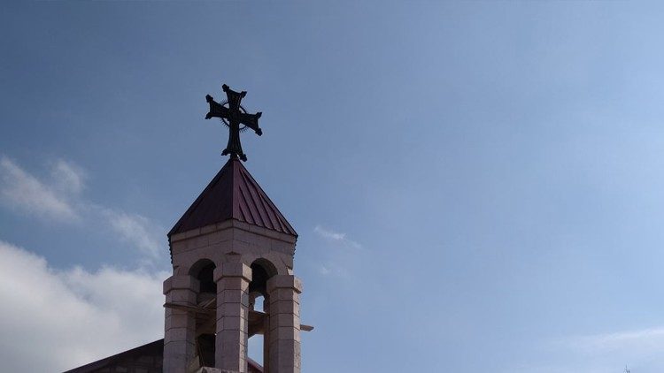 2021.11.21 Cerimonia di benedizione della croce e delle campane della nuova chiesa dedicata a San Giuseppe a Ghazantsci (Armenia)