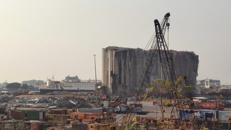  Panorama du port de Beyrouth après l’explosion du 4 août 2020