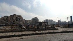 Die zerstörten Straßen der syrischen Stadt Homs