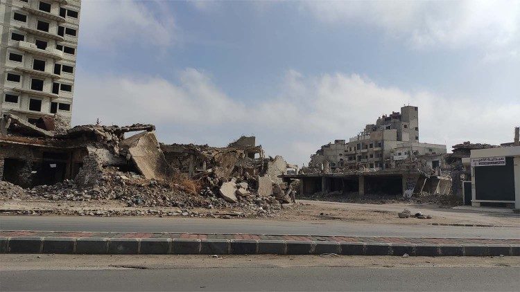 The city of Homs (Syria) devastated by the war