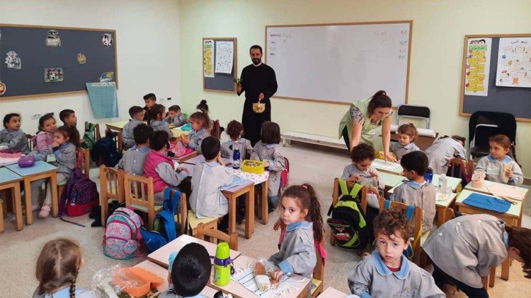 L'école de Beit Hebbak des Sœurs Missionnaires du Saint Sacrement, au Liban, le 24 novembre 2021.
