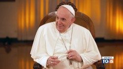 El Papa Francisco durante la entrevista a Mediaset