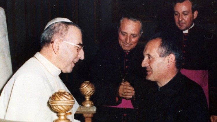 Johannes Paul I. 1978 mit Besuchern aus Norditalien