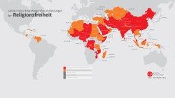 Mapa naruszeń wolności religijnej w świecie