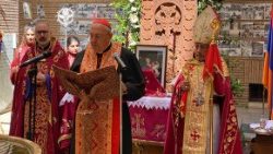 El cardenal Sandri en la Santa Misa en memoria del 106 aniversario del genocidio del pueblo armenio.