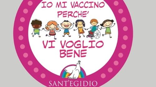 Логотип кампании вацинации: "Я вакцинируюсь, потому что вас люблю".
