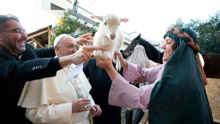 Papst Franziskus besuchte 2014 eine „lebende Krippe" in Rom