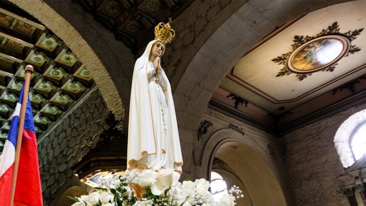 Image de Notre-Dame de Fatima lors d'un pèlerinage au Chili