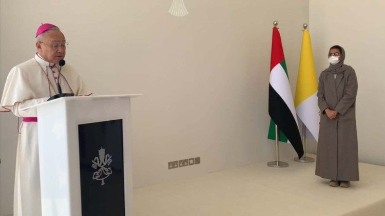Archbishop Pena Parra speaks at the opening of the Nunciature in Abu Dhabi