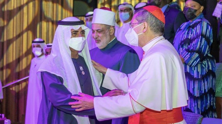 Cardinal Ayuso and Sheikh Al Nayhn in Dubai