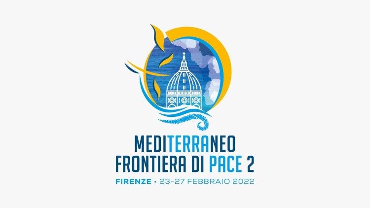 Logo officiel de la Rencontre de Florence sur "la Méditerranée, frontière de paix 2", du 23 au 27 février 2022. 