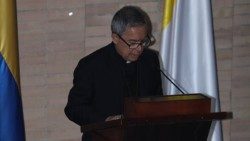 Monsignor Josè Rueda Aparicio, arcivescovo di Bogotà, alla plenaria dei vescovi colombiani