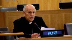 Archbishop Gabriele Caccia speaks at the UN (file photo)