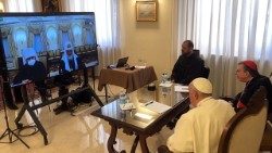 Падчас відэасустрэчы Папы з Патрыярхам Кірылам