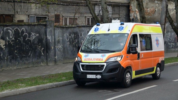 The ambulance donated by the Pope