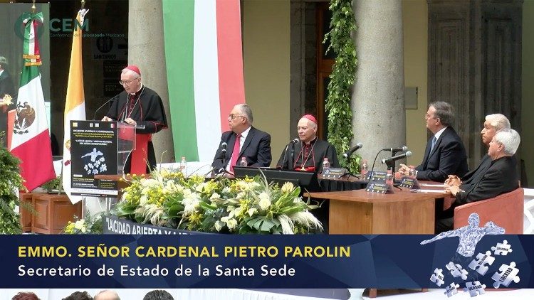 2022.04.27 मेक्सिको में  कार्डिनल पिएत्रो पारोलिन  का दौरा।