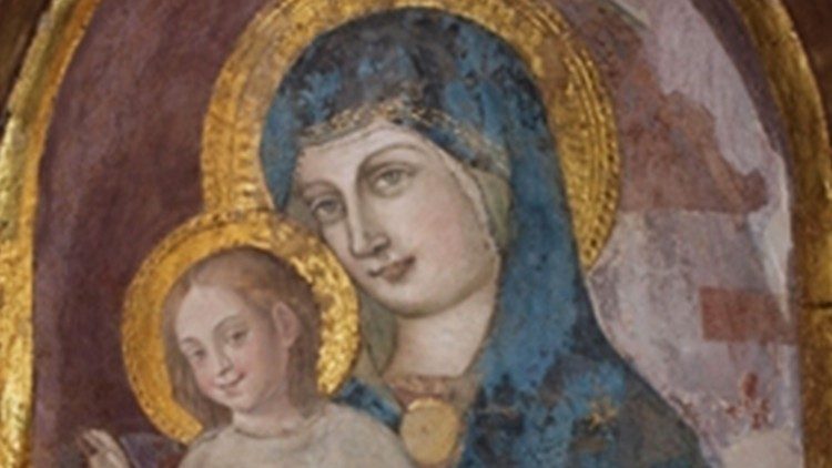 Starobylá nástenná maľba Mater Ecclesiae
