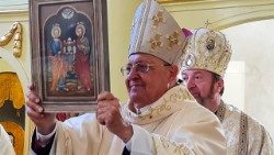Le cardinal Leonardo Sandri en visite en Roumanie, le 3 juin 2022. 