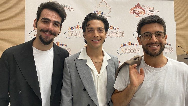 Members of the musical group Il Volo 