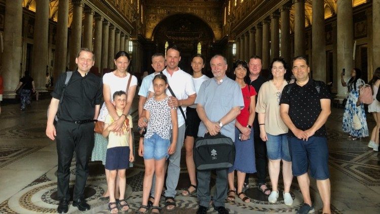 Slovenská delegácia pod vedením vladyku Cyrila Vasiľa - v Bazilike S. Maria Maggiore (22. júna 2022)