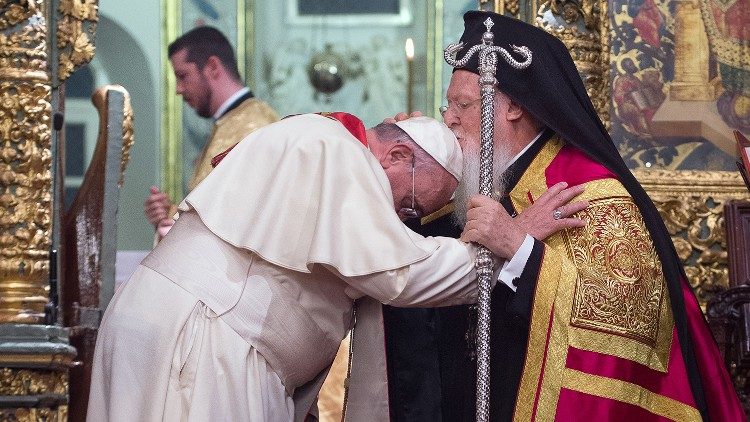 Папа Франциск с патриарх Вартоломей