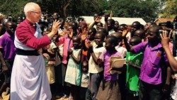 L'arcivescovo di Canterbury Justin Welby nella sua ultima visita in Sud Sudan, nel 2014
