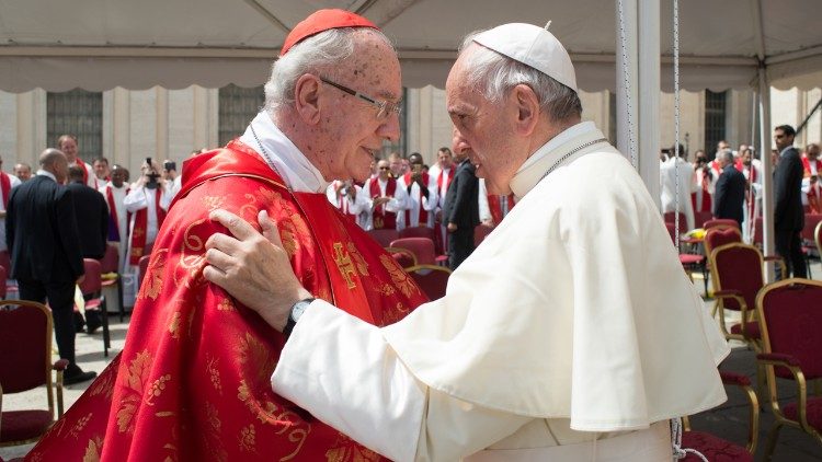 Kardinál Hummes s pápežom Františkom