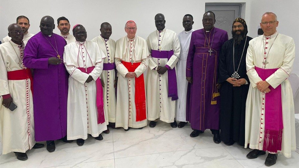 Messe célébrée par le cardinal Parolin à Juba, Soudan du Sud, le 7 juillet 2022