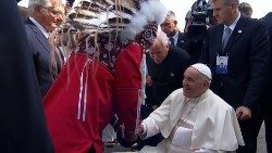 Pope Francis arrival in Edmonton, Canada (Vatican Media)