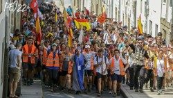 I giovani del pellegrinaggio a Santiago de Compostela