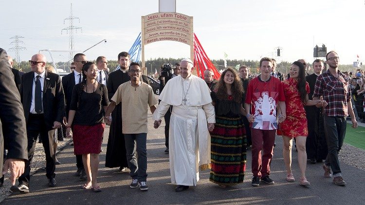 Le Pape François lors des JMJ de Cracovie en 2016.
